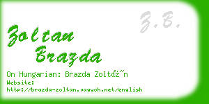 zoltan brazda business card